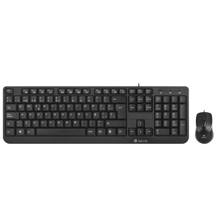 NGS Cocoa Kit Teclado y Ratón USB Negro NGS Cocoa Kit Teclado y Ratón USB Negro